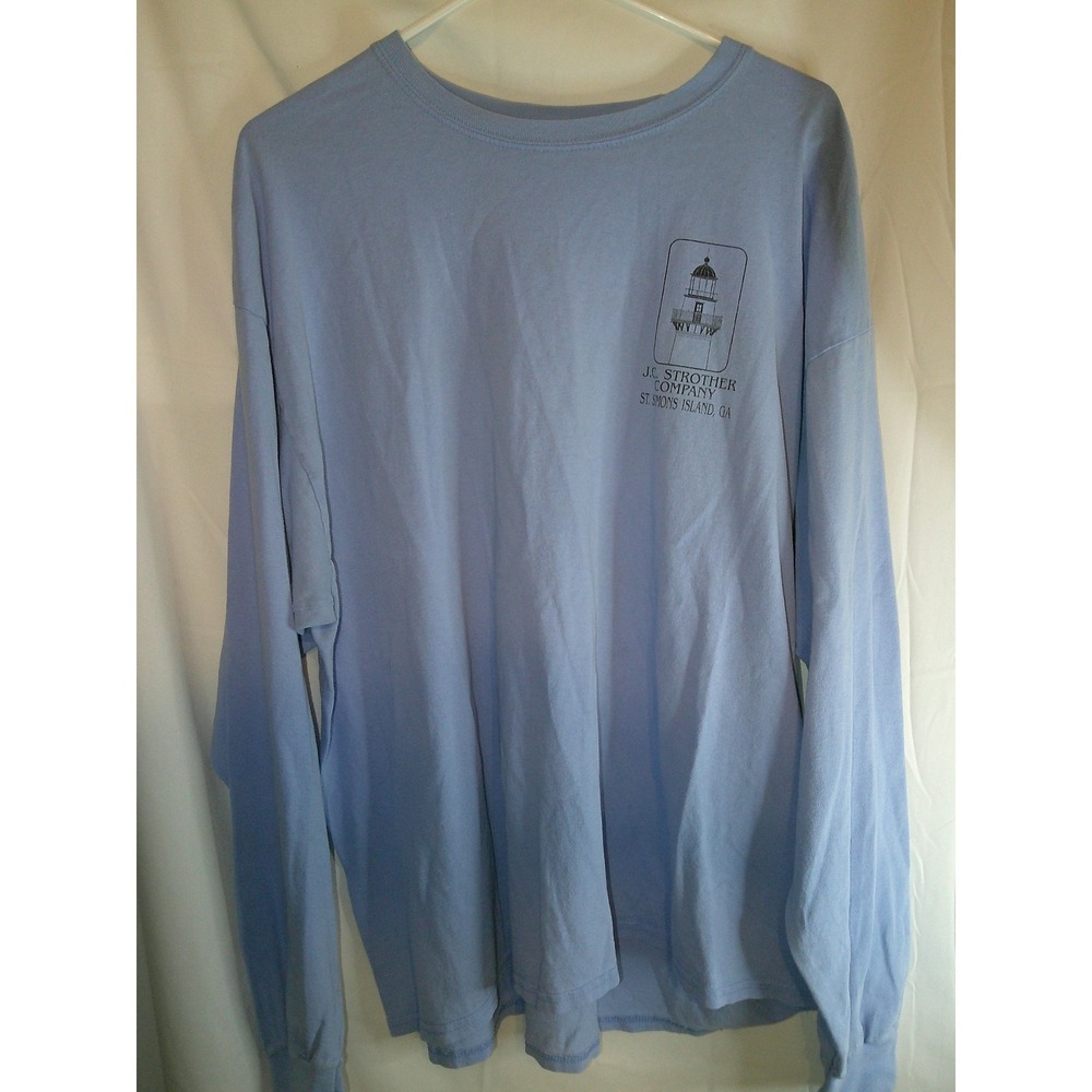 Vintage Gildan Lighthouse Nautical Long Sleeve Tee Coastal‎ St Simons Island  XL